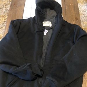 Sherpa Lined Fleece Zip Up Hoodie
